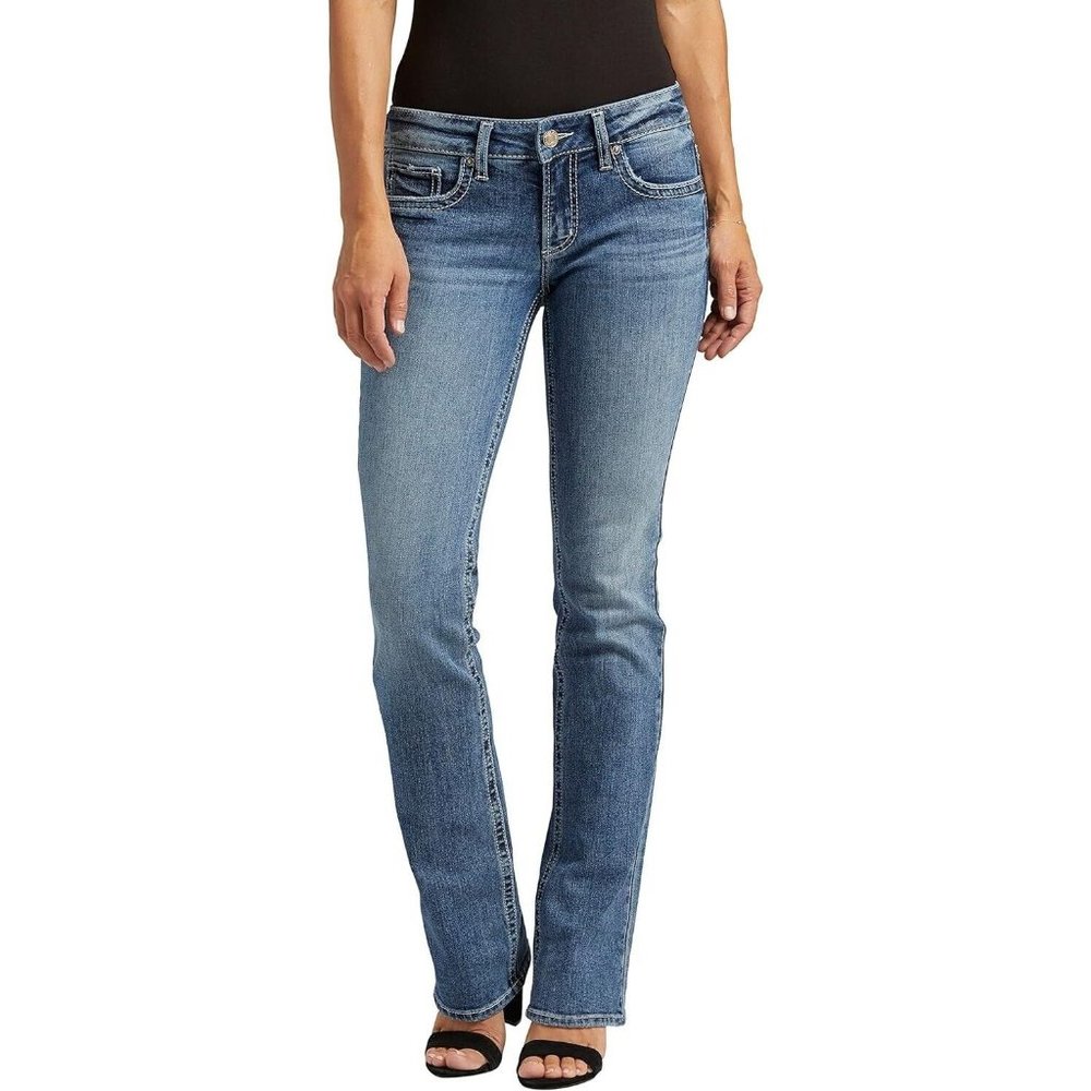 Silver Jeans Women's Bootcut Jeans in Medium Blue Wash